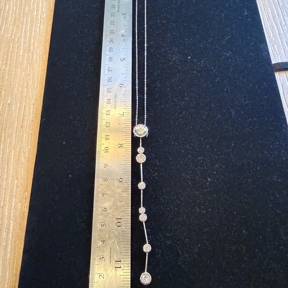 Silver Drop Station Necklace - Women Jewelry - Picture 2 of 15